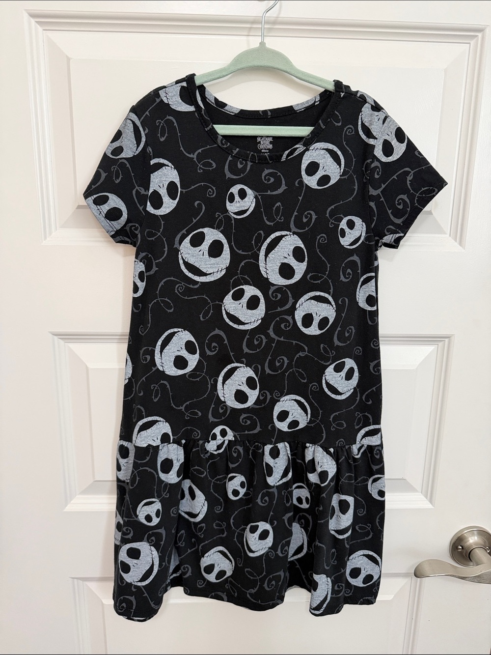 Disney Girls M/7/8 Black Dress Jack Skellington Nightmare Before Christmas